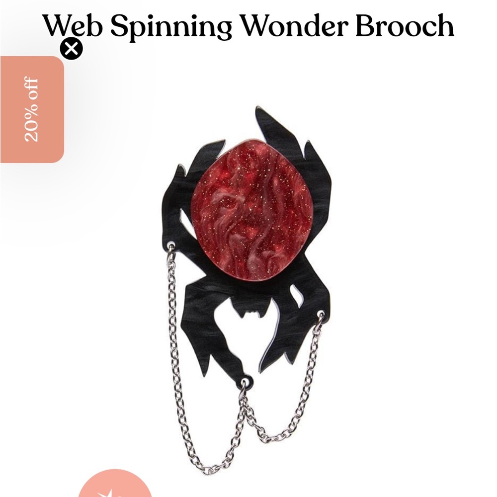 Erstwilder (Austrian Designer) Web Spinning Wonder (Spider) Brooch